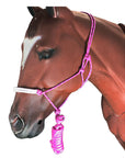 HILASON Western Horse Poly Rope Tied Adjustable Halter 8 Ft Lead Rope
