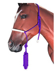 HILASON Western Horse Poly Rope Tied Adjustable Halter 8 Ft Lead Rope