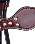 HILASON Western Horse Headstall Genuine American Leather brown