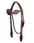HILASON Western Horse Headstall Genuine American Leather brown