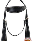 HILASON Western Horse Headstall Genuine American Leather Black