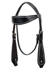 HILASON Western Horse Headstall Genuine American Leather Black