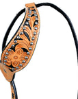 HILASON Western Horse Headstall Genuine American Leather Floral Tan