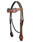 HILASON Western Horse Headstall Genuine American Leather brown