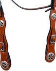 HILASON Western Horse Headstall Genuine American Leather tan