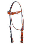 HILASON Western Horse Headstall Genuine American Leather tan
