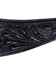 HILASON Western Horse Headstall Genuine American Leather Floral Black