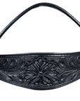 HILASON Western Horse Headstall Genuine American Leather Floral Black