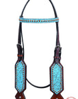 HILASON Western Horse Headstall Genuine American Leather brown
