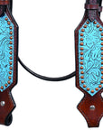 HILASON Western Horse Headstall Genuine American Leather brown