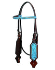 HILASON Western Horse Headstall Genuine American Leather brown