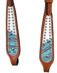 HILASON Western Horse Headstall Genuine American Leather tan