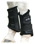 Professional's Choice Leather Protection Horse Sports Boots UltraShock Fleece Lined Black