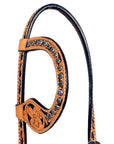 Hilason Western Horse One Ear Headstall Bridle American Leather Tan