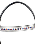 HILASON Western Horse Headstall Tack American Leather Dark Brown W/ Rhinestones