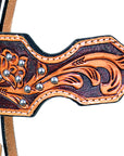 HILASON Western Horse Headstall Tack Genuine American Leather Tan