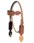 HILASON Western Horse Headstall Tack Genuine American Leather Tan