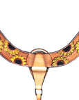HILASON Western Horse Breast Collar Tack Genuine American Leather Tan