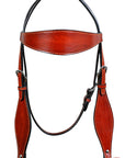 HILASON Western Horse Headstall Tack Genuine American Leather Mahogany