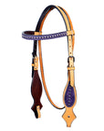 HILASON Western Horse Headstall Tack Genuine American Leather Tan