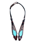 HILASON Western Genuine Leather Horse Headstall Tack Dark Brown