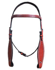 HILASON Western Genuine Leather Horse Headstall Tack Brown