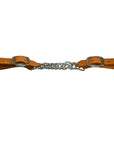 5/8" HILASON Western Latigo Leather Flat Twisted Curb Chain Strap