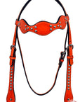 HILASON Western Genuine Leather Horse Headstall Tack Mahogany
