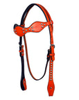 HILASON Western Genuine Leather Horse Headstall Tack Mahogany