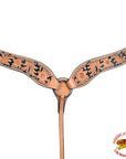 HILASON Western Genuine Leather Horse Breast Collar Tack Tan Floral