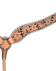 HILASON Western Genuine Leather Horse Breast Collar Tack Tan Floral