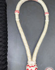 Hilason Horse Poly Rope Tied Adjustable Halter 8 Ft Lead Off white