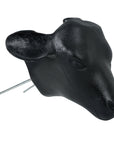 CLASSIC ROPE Black Molded Plastic Calf Head Roping Dummy with Spikes for Practice