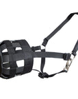 HILASON Western Horse Grazzing Muzzle With Halter Black