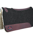 HILASON Western Wool Felt Horse Saddle Pad MADE IN USA Black Fur