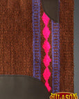 Hilason Horse Western Saddle Blanket New Zealand Wool Pink/Brown