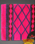 Hilason Horse Western Saddle Blanket New Zealand Wool Pink/Brown
