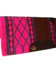 Hilason Horse Western Saddle Blanket New Zealand Wool Pink/Brown