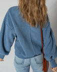 Kinsley Fleece Exposed Seam Casual Sweatshirt