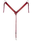 COMFYTACK Western Genuine Leather Horse Breast Collar Mahogany