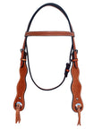 HILASON Western Horse American Leather Headstall Tack Tan