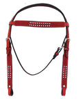 HILASON Western Horse American Leather Headstall Tack Mahogany