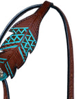 HILASON Western Horse American Leather Headstall Tack Dark Brown
