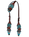 HILASON Western Horse American Leather Headstall Tack Dark Brown