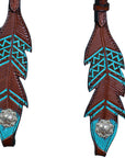 HILASON Western Horse American Leather Headstall Tack Dark Brown