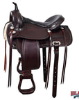 HILASON Western Horse Saddle American Leather Flex Tree Trail & Pleasure Brown