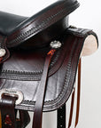 HILASON Western Horse Saddle American Leather Flex Tree Trail & Pleasure Brown