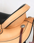 Tan HILASON Western Horse Saddle American Leather Flex Tree Trail & Pleasure