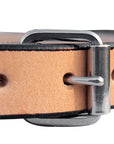 Hilason Heavy Duty Handmade Genuine Leather Dog Collar Tan