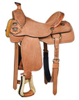 Hilason Western Horse Saddle American Leather Ranch Roping Cowboy
